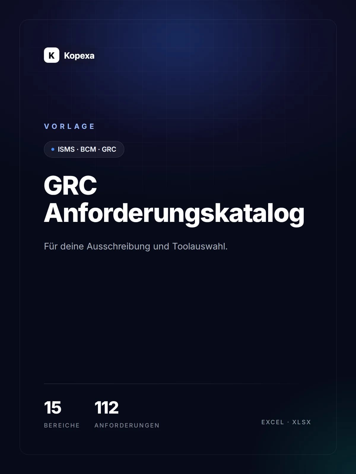 Cover der GRC Anforderungskatalog
