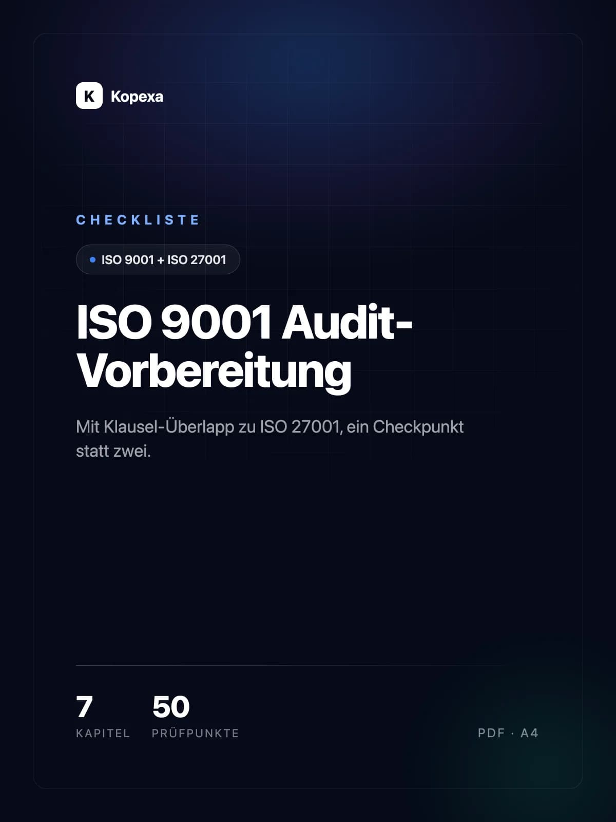 Cover der ISO 9001 Audit-Vorbereitung mit ISO 27001-Überlapp