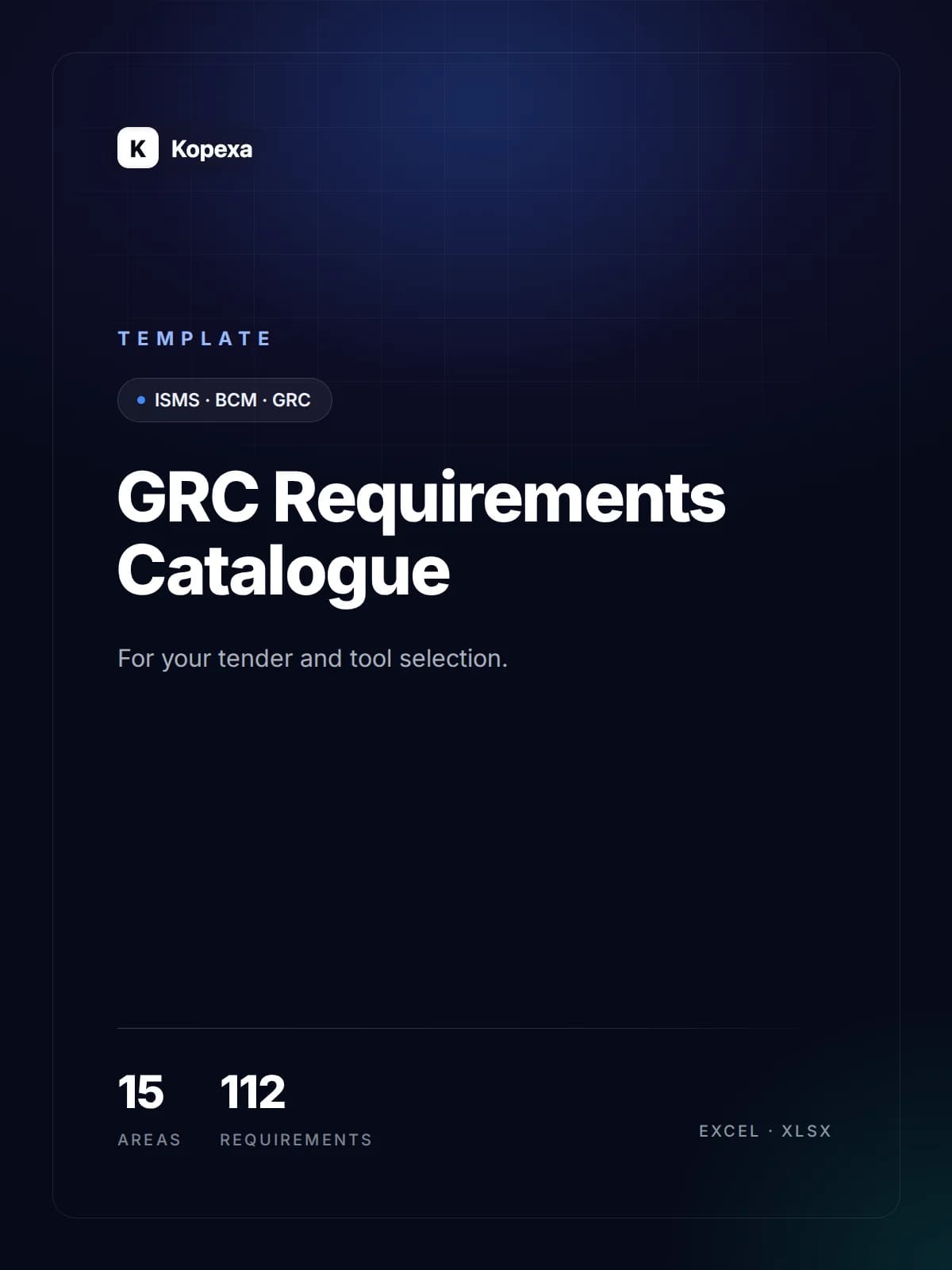 Cover of the GRC Requirements Catalogue