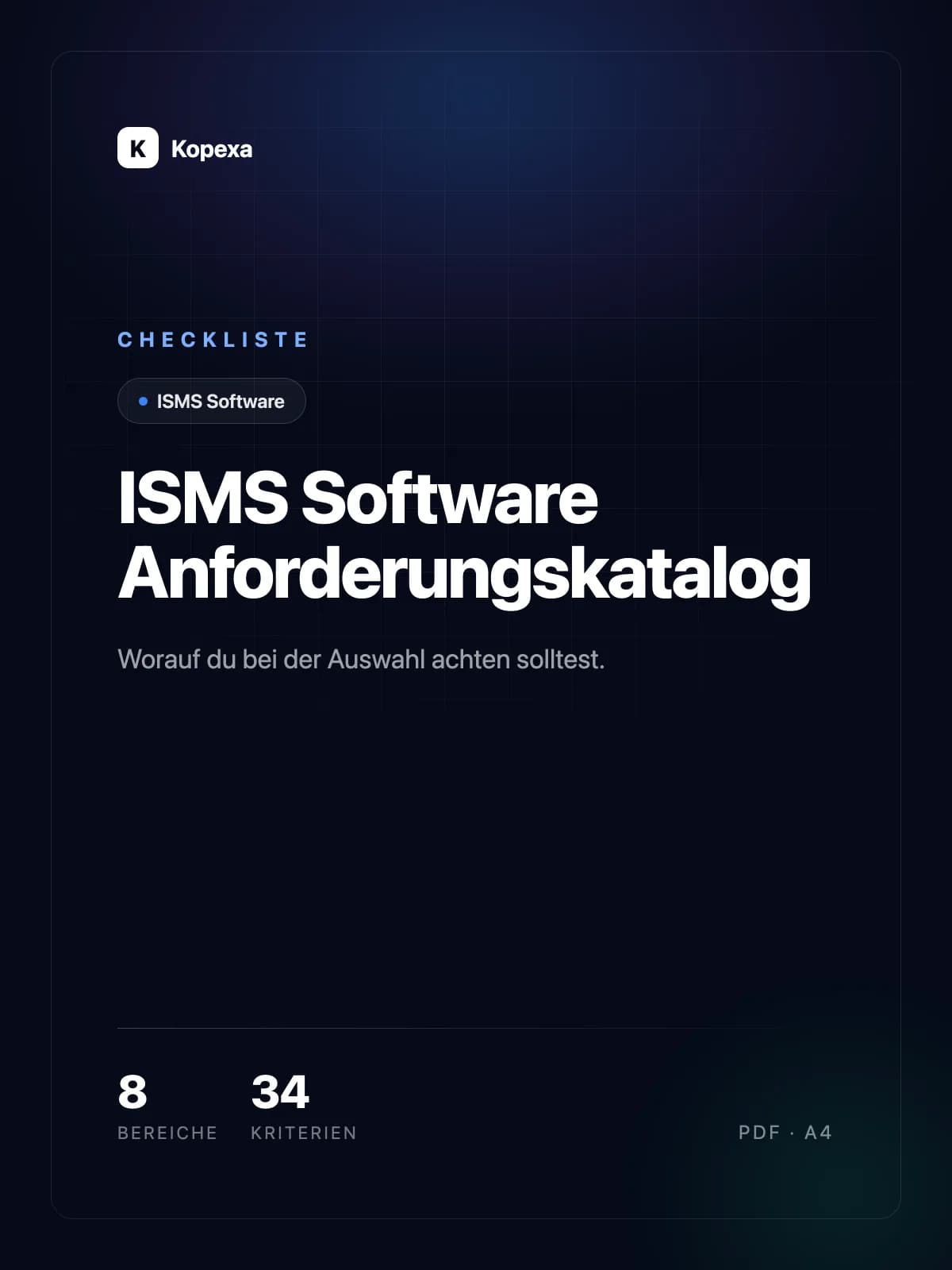 Cover der ISMS Software Anforderungskatalog