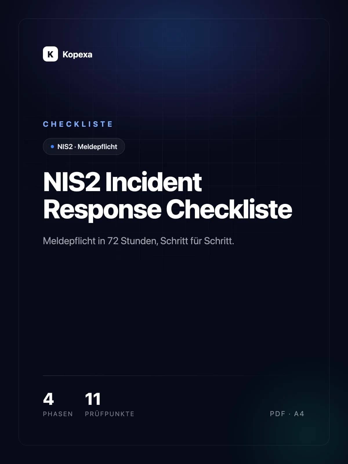 Cover der NIS2 Incident Response Checkliste